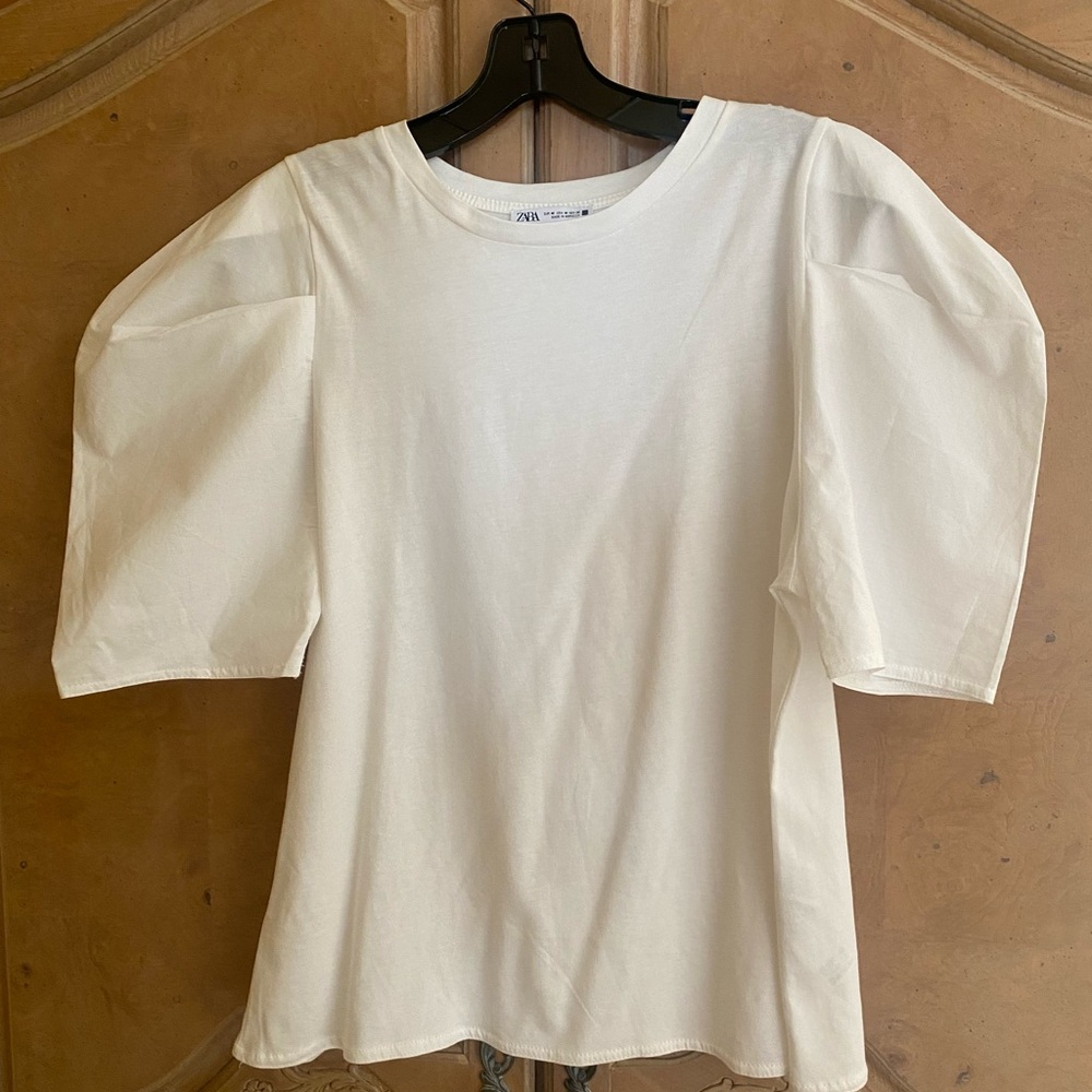 Zara Off-White Casual Top